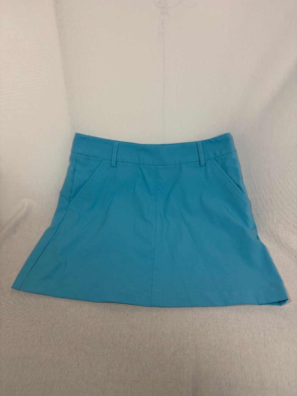 PUMA Athletic Skort Size 8 Blue Side Zip Golf Tennis Activewear Skirt Pockets